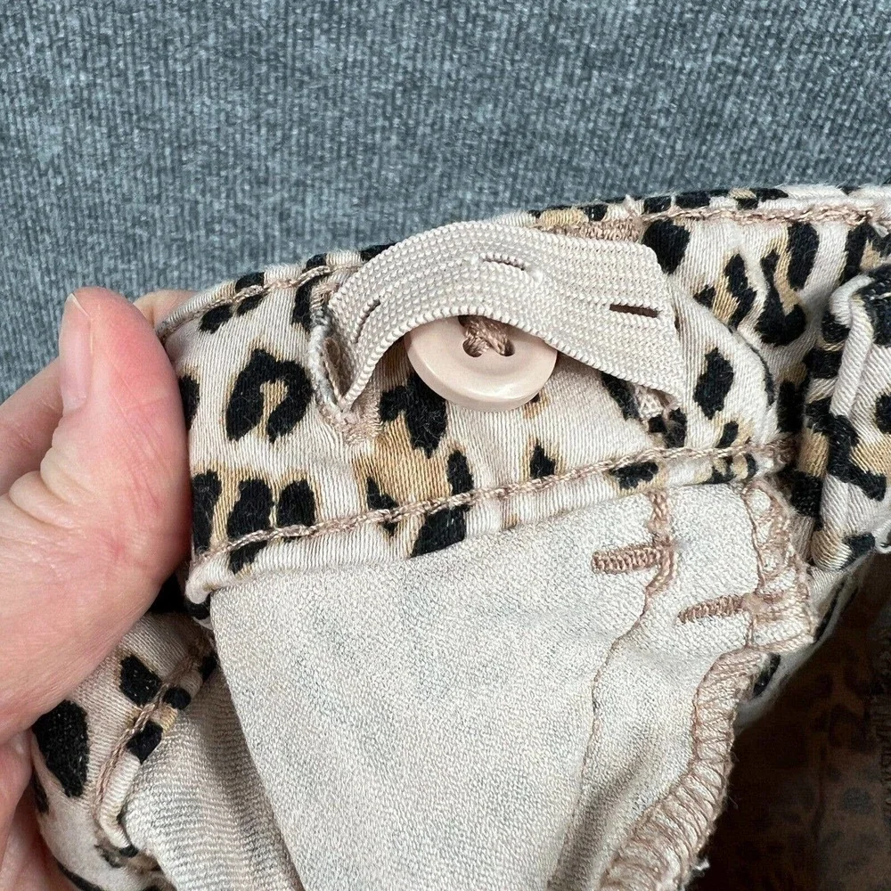 Gap Girls 7 Jeans Stretch Jeggings Leopard Print Skinny Adjustable Waist